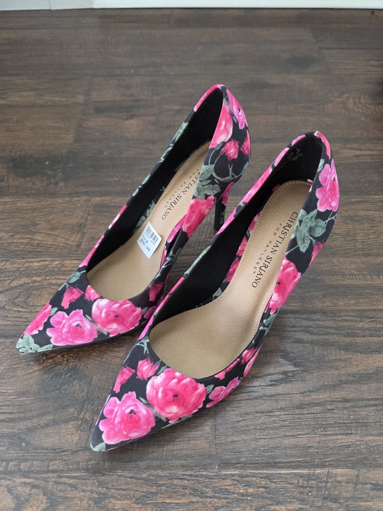 Christian Siriano Shoes - Christian Siriano Pink Floral Pointed-Toe Pumps for Women